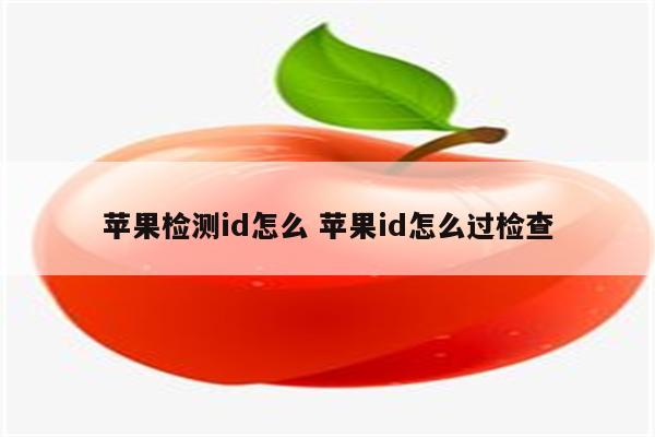 苹果检测id怎么 苹果id怎么过检查