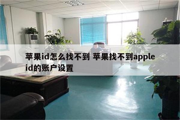 苹果id怎么找不到 苹果找不到appleid的账户设置