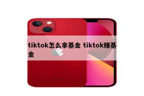 tiktok怎么拿基金 tiktok赚基金