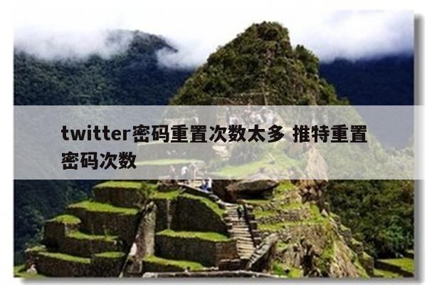 twitter密码重置次数太多 推特重置密码次数