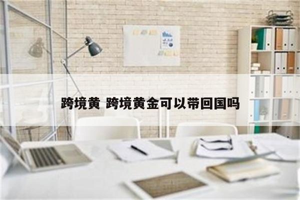 跨境黄 跨境黄金可以带回国吗