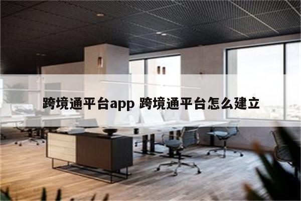 跨境通平台app 跨境通平台怎么建立