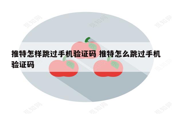 推特怎样跳过手机验证码 推特怎么跳过手机验证码