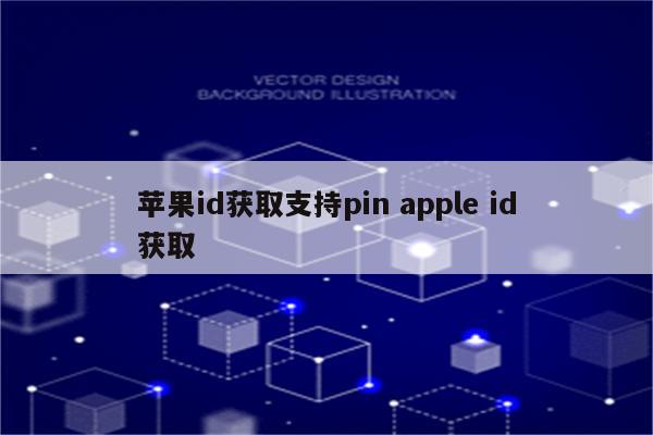 苹果id获取支持pin apple id获取