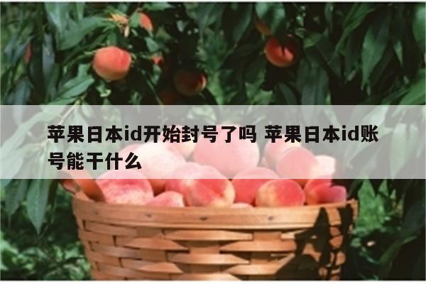 苹果日本id开始封号了吗 苹果日本id账号能干什么