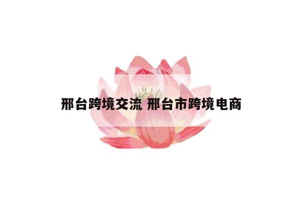 邢台跨境交流 邢台市跨境电商