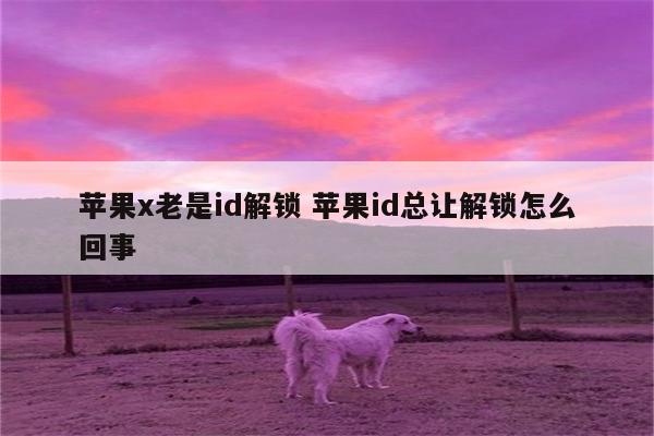 苹果x老是id解锁 苹果id总让解锁怎么回事