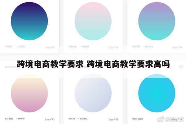 跨境电商教学要求 跨境电商教学要求高吗