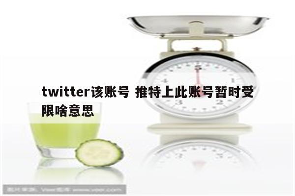 twitter该账号 推特上此账号暂时受限啥意思