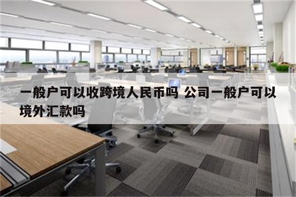一般户可以收跨境人民币吗 公司一般户可以境外汇款吗