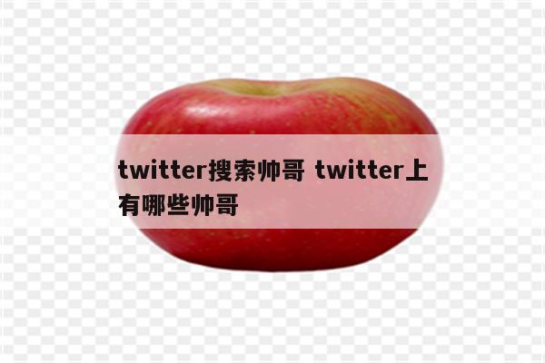 twitter搜索帅哥 twitter上有哪些帅哥