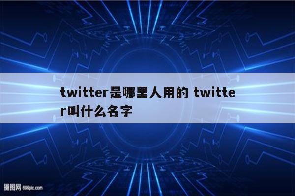 twitter是哪里人用的 twitter叫什么名字