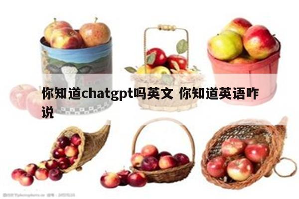 你知道chatgpt吗英文 你知道英语咋说
