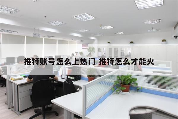推特账号怎么上热门 推特怎么才能火