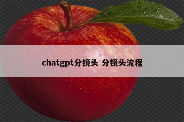 chatgpt分镜头 分镜头流程