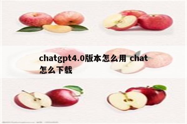 chatgpt4.0版本怎么用 chat怎么下载