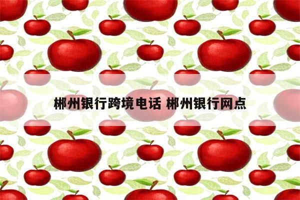 郴州银行跨境电话 郴州银行网点
