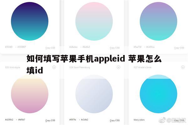 如何填写苹果手机appleid 苹果怎么填id