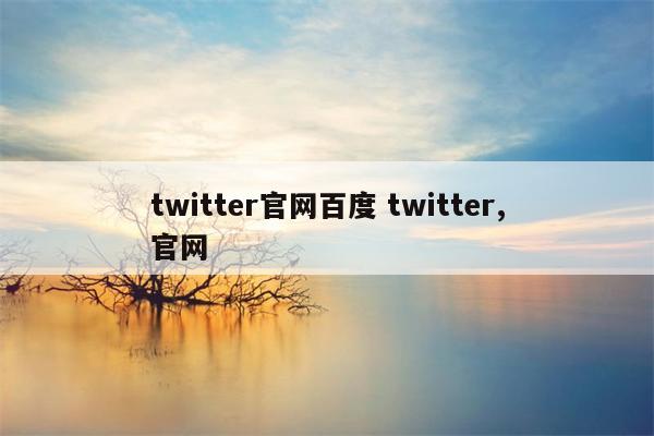 twitter官网百度 twitter,官网