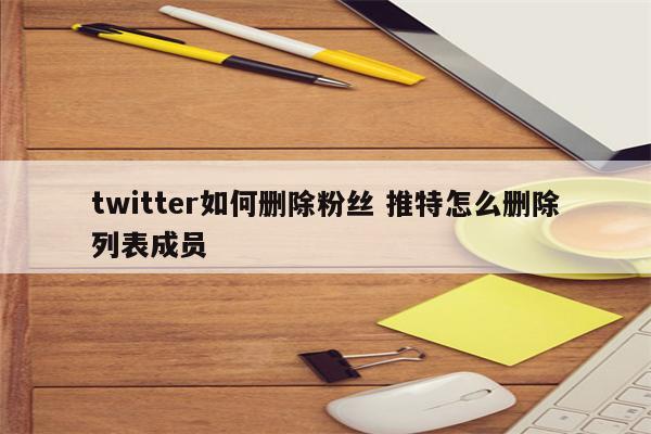 twitter如何删除粉丝 推特怎么删除列表成员