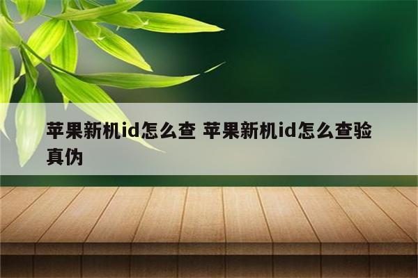 苹果新机id怎么查 苹果新机id怎么查验真伪