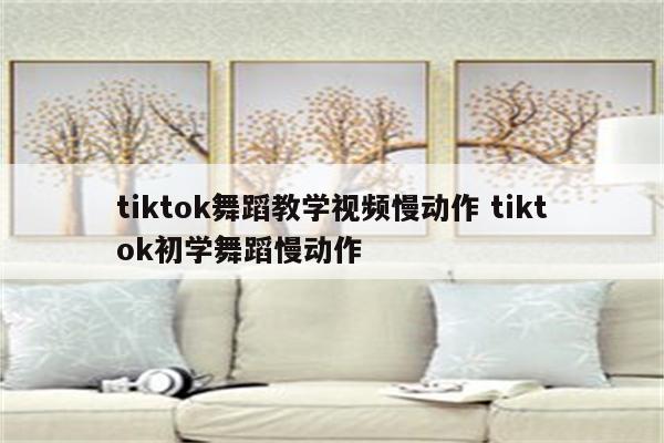 tiktok舞蹈教学视频慢动作 tiktok初学舞蹈慢动作