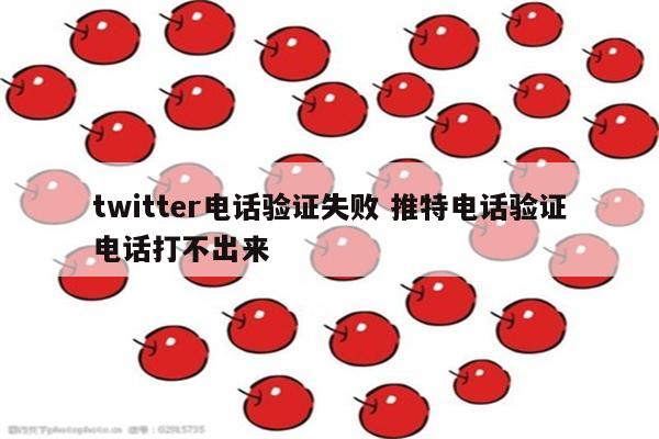 twitter电话验证失败 推特电话验证电话打不出来