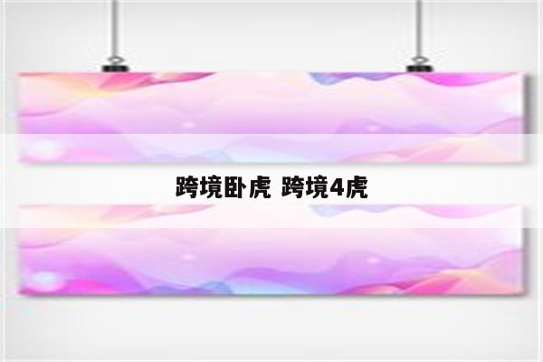 跨境卧虎 跨境4虎