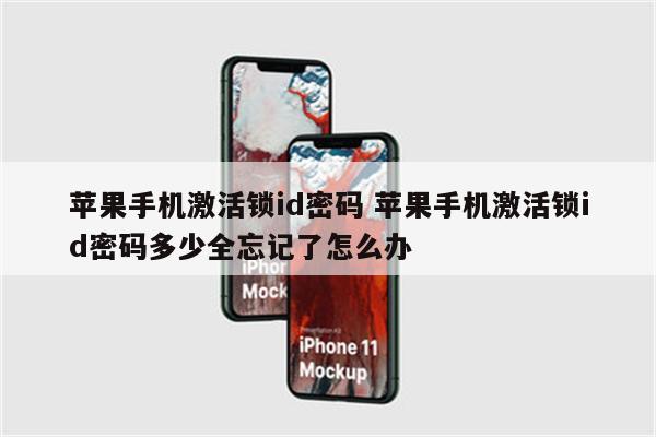苹果手机激活锁id密码 苹果手机激活锁id密码多少全忘记了怎么办