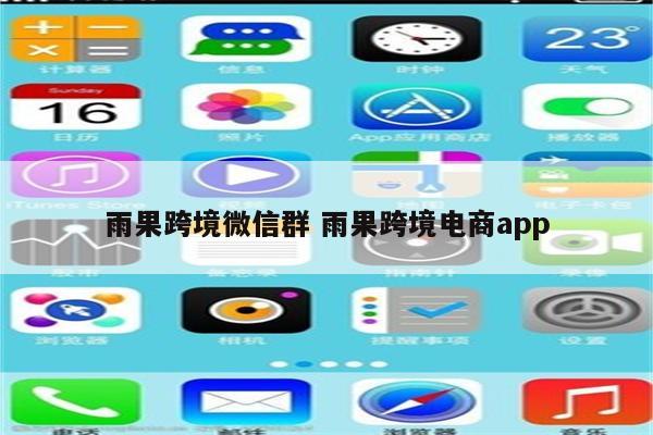 雨果跨境微信群 雨果跨境电商app