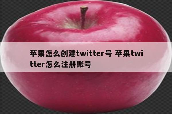 苹果怎么创建twitter号 苹果twitter怎么注册账号