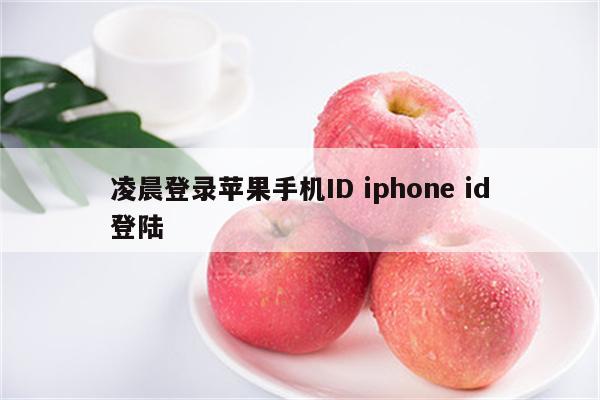 凌晨登录苹果手机ID iphone id登陆