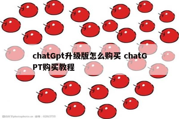 chatGpt升级版怎么购买 chatGPT购买教程