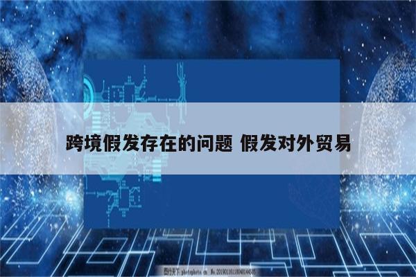 跨境假发存在的问题 假发对外贸易
