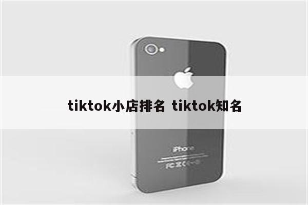 tiktok小店排名 tiktok知名