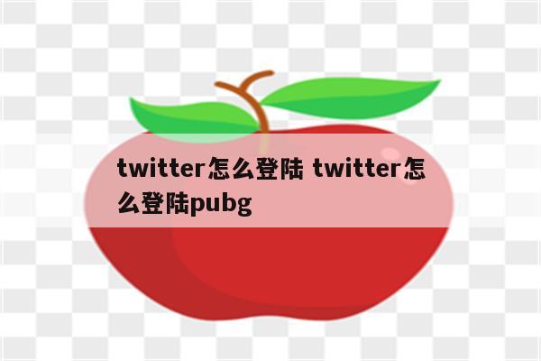 twitter怎么登陆 twitter怎么登陆pubg