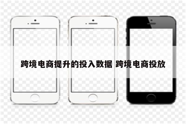 跨境电商提升的投入数据 跨境电商投放