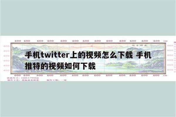手机twitter上的视频怎么下载 手机推特的视频如何下载