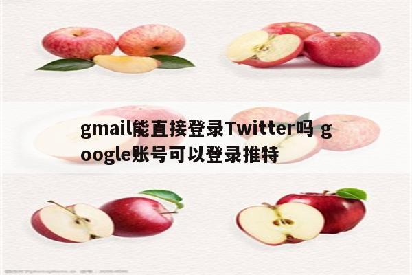gmail能直接登录Twitter吗 google账号可以登录推特