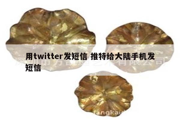 用twitter发短信 推特给大陆手机发短信