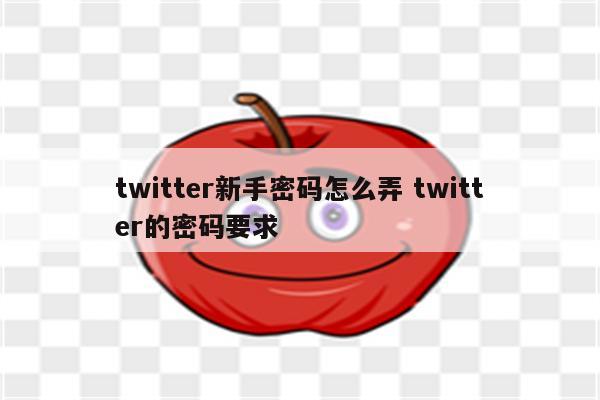 twitter新手密码怎么弄 twitter的密码要求