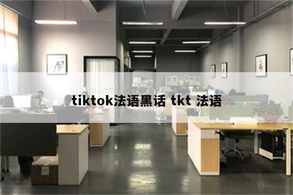 tiktok法语黑话 tkt 法语