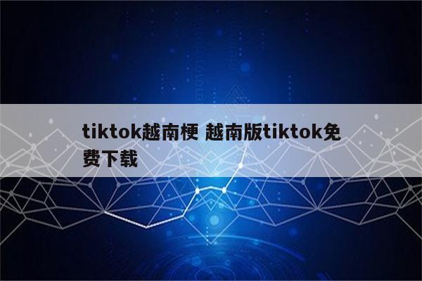 tiktok越南梗 越南版tiktok免费下载