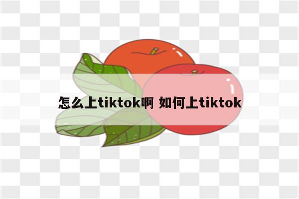 怎么上tiktok啊 如何上tiktok