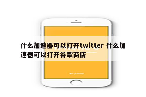 什么加速器可以打开twitter 什么加速器可以打开谷歌商店