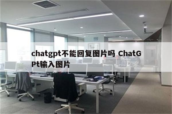 chatgpt不能回复图片吗 ChatGPt输入图片