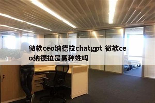 微软ceo纳德拉chatgpt 微软ceo纳德拉是高种姓吗