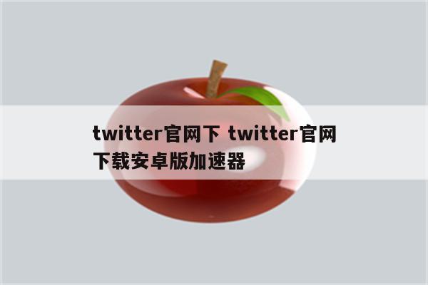 twitter官网下 twitter官网下载安卓版加速器