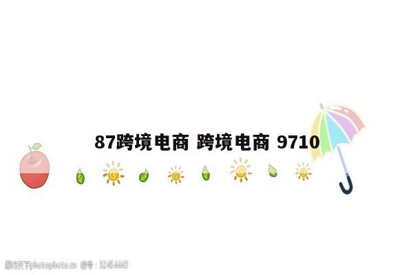 87跨境电商 跨境电商 9710