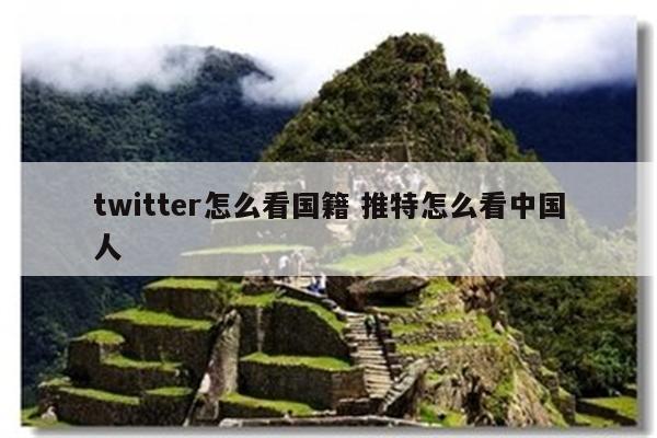 twitter怎么看国籍 推特怎么看中国人